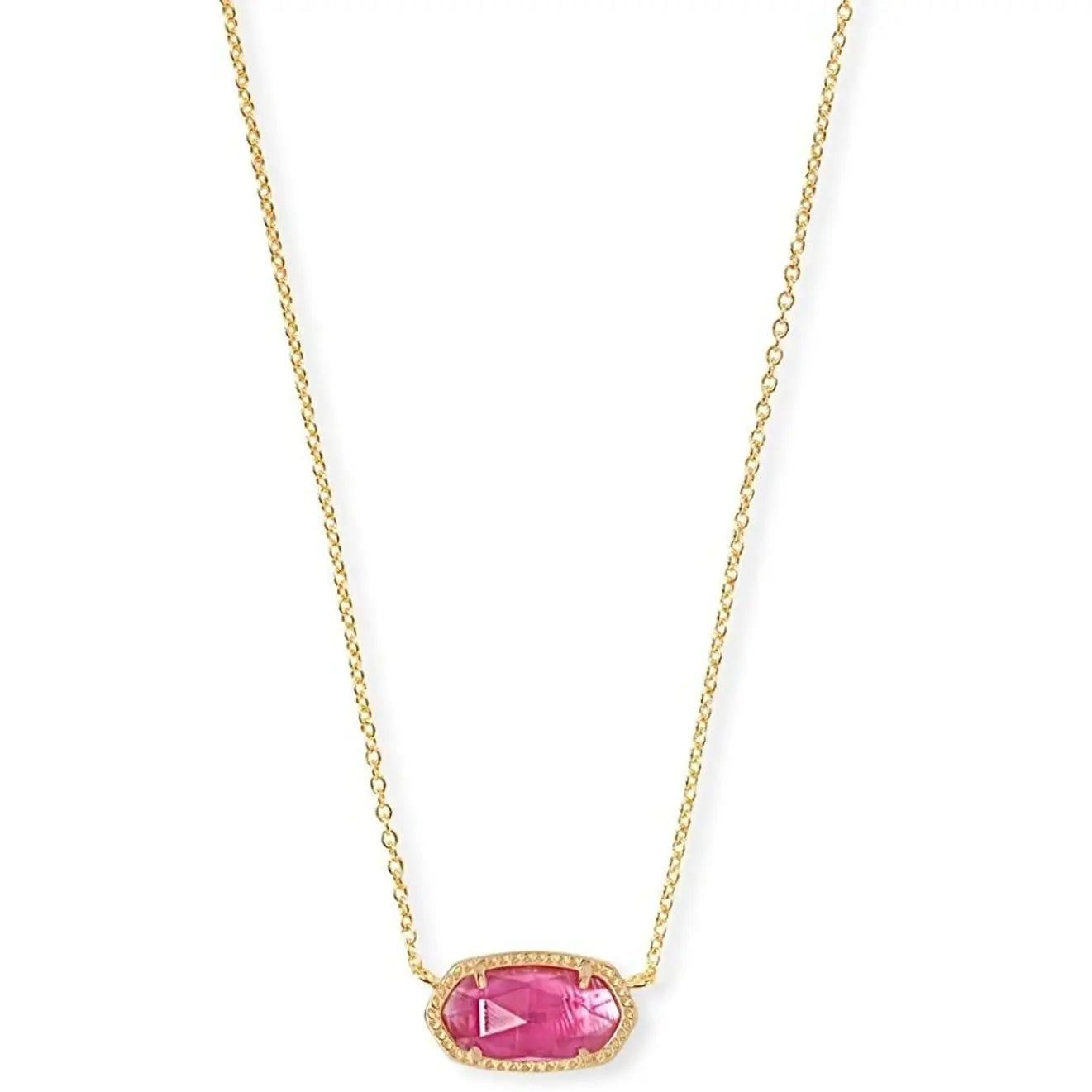 Kendra Scott Elisa Pendant Necklace for Women, 14K Gold-Plated Fashion Jewelry in Azalea Illusion