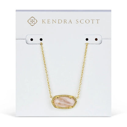 Kendra Scott Elisa Pendant Necklace for Women, 14K Gold-Plated Fashion Jewelry in Azalea Illusion