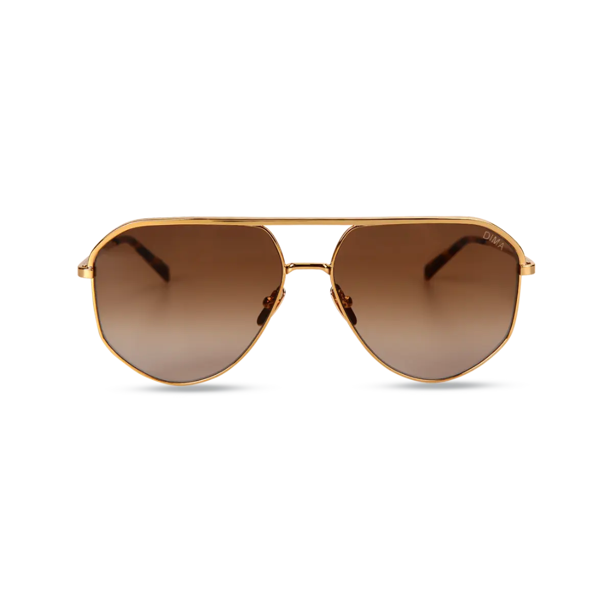 DIMA Eyewear Nova Gradient Pilot Sunglasses - Gold/Pink Tortoise, CR39 Lenses, Metal Frame, UV400 Protection, American Fit with Nose Pad, Durable Hinges, Eco-Friendly Biodegradable - Value Pack: Buy 2 Get 1 Free