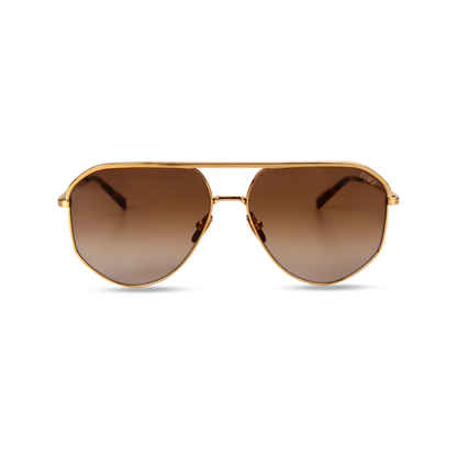 DIMA Eyewear Nova Gradient Pilot Sunglasses - Gold/Pink Tortoise, CR39 Lenses, Metal Frame, UV400 Protection, American Fit with Nose Pad, Durable Hinges, Eco-Friendly Biodegradable - Value Pack: Buy 2 Get 1 Free