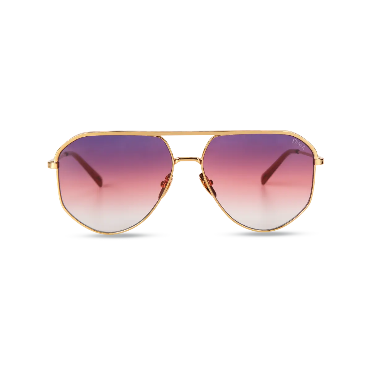 DIMA Eyewear Nova Gradient Pilot Sunglasses - Gold/Pink Tortoise, CR39 Lenses, Metal Frame, UV400 Protection, American Fit with Nose Pad, Durable Hinges, Eco-Friendly Biodegradable - Value Pack: Buy 2 Get 1 Free