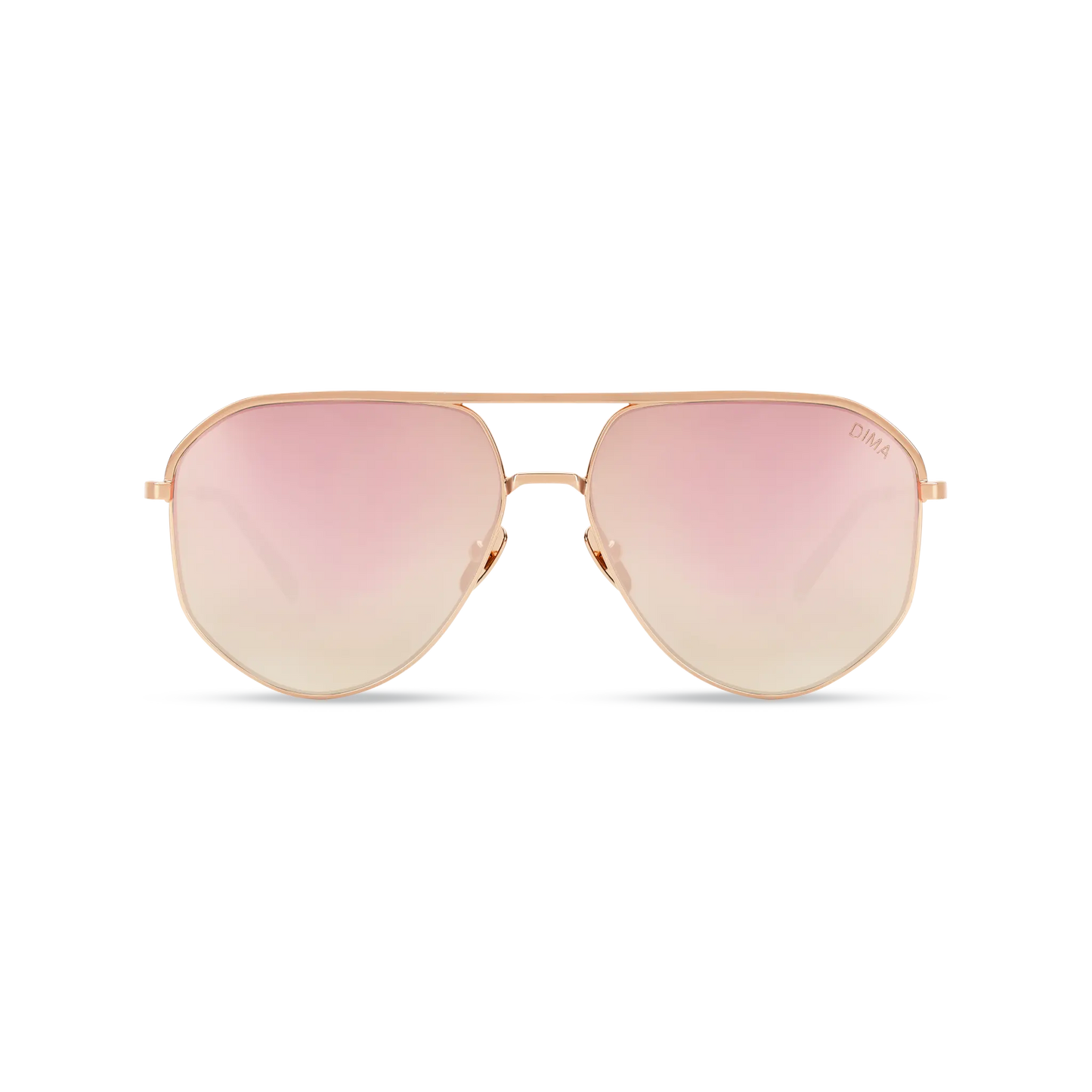 DIMA Eyewear Nova Gradient Pilot Sunglasses - Gold/Pink Tortoise, CR39 Lenses, Metal Frame, UV400 Protection, American Fit with Nose Pad, Durable Hinges, Eco-Friendly Biodegradable - Value Pack: Buy 2 Get 1 Free