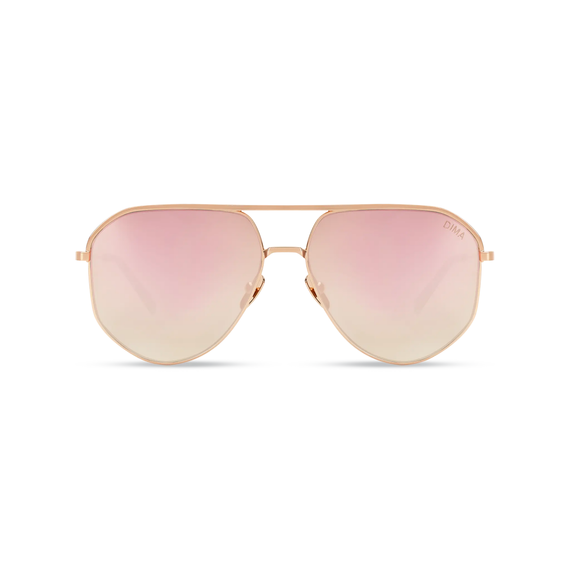DIMA Eyewear Nova Gradient Pilot Sunglasses - Gold/Pink Tortoise, CR39 Lenses, Metal Frame, UV400 Protection, American Fit with Nose Pad, Durable Hinges, Eco-Friendly Biodegradable - Value Pack: Buy 2 Get 1 Free