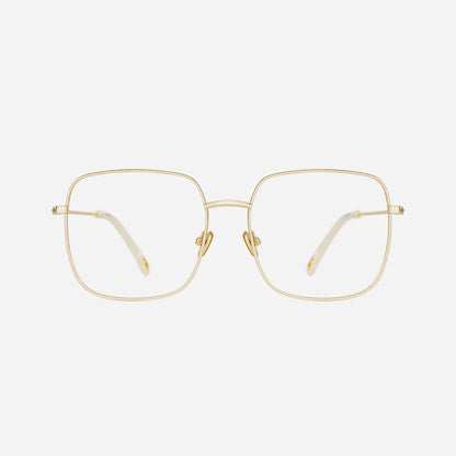 「Tijn-Original-Sterre」Ultra-Thin Square Glasses for Women Extremely Lightweight Metallic Frame for Male Female Eyeglasses