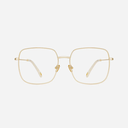 「Tijn-Original-Sterre」Ultra-Thin Square Glasses for Women Extremely Lightweight Metallic Frame for Male Female Eyeglasses
