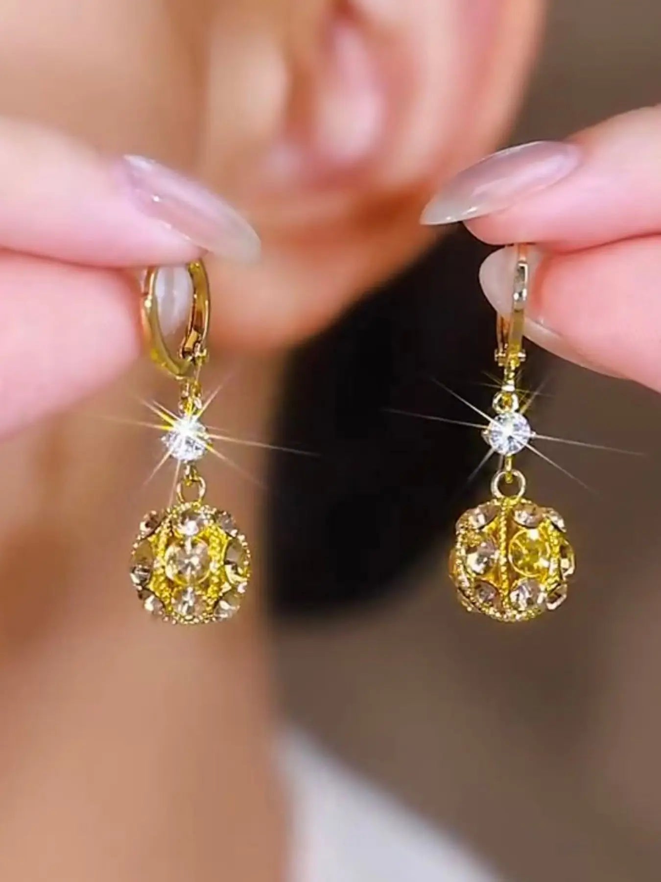 Elegant Ball Earrings for Women, New Trendy Design, Versatile Fashion Accessory, Stylish and Chic Jewelry