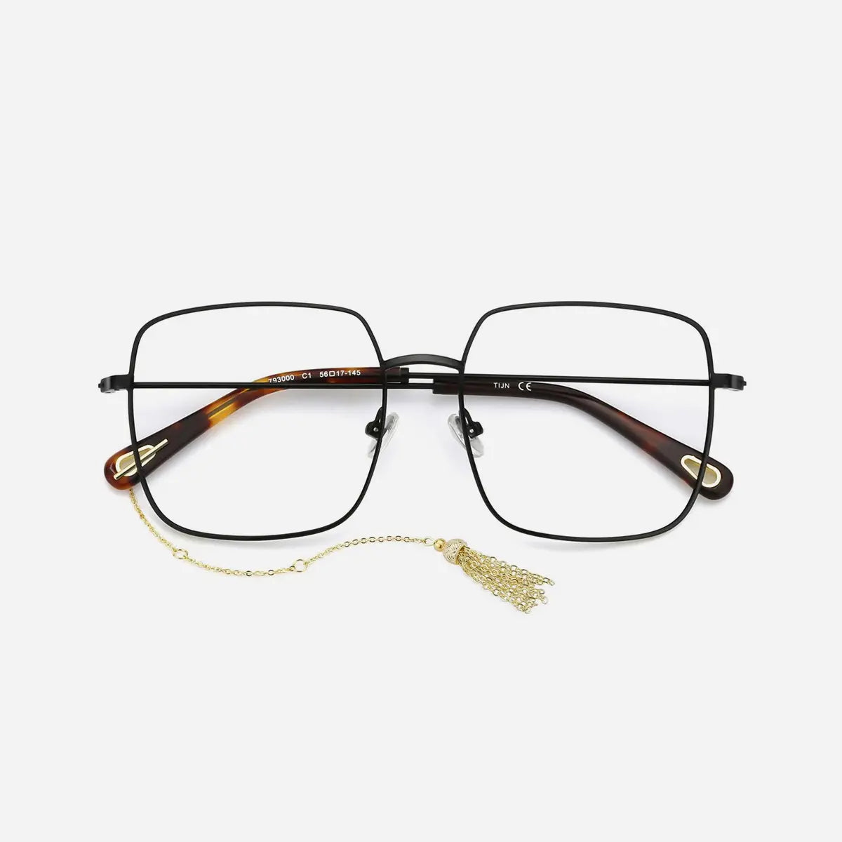 「Tijn-Original-Sterre」Ultra-Thin Square Glasses for Women Extremely Lightweight Metallic Frame for Male Female Eyeglasses