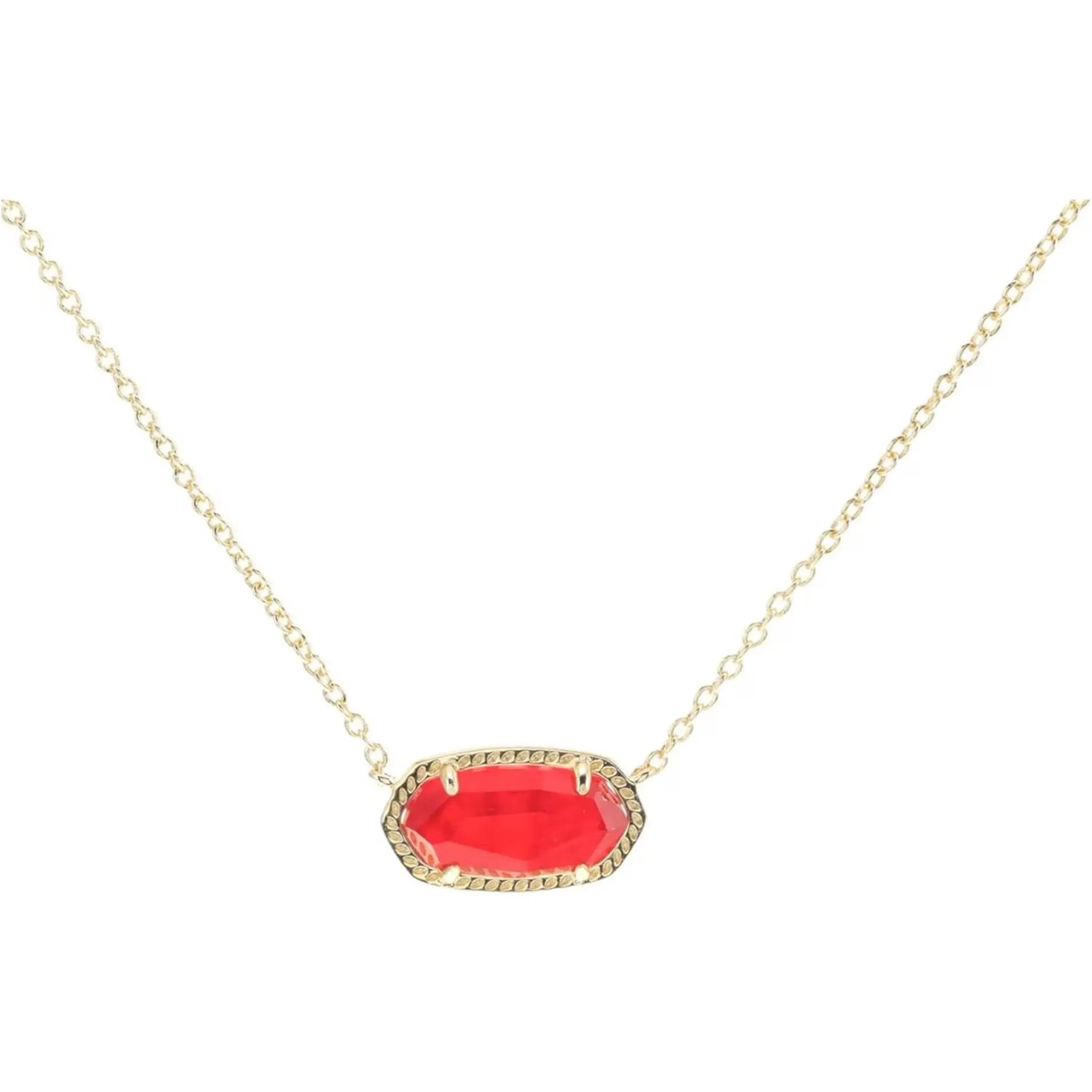 Kendra Scott Elisa Pendant Necklace for Women, 14K Gold-Plated Fashion Jewelry in Azalea Illusion