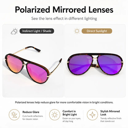 Oversized Aviator Sunglasses with Gradient Lenses for Women and Men,Trendy Casual Sunglasses for Travel Use, Fashion Accessories for Outdoor Activities Classic
