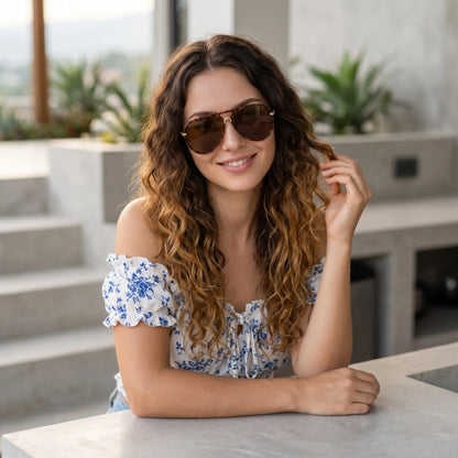 Oversized Aviator Sunglasses with Gradient Lenses for Women and Men,Trendy Casual Sunglasses for Travel Use, Fashion Accessories for Outdoor Activities Classic
