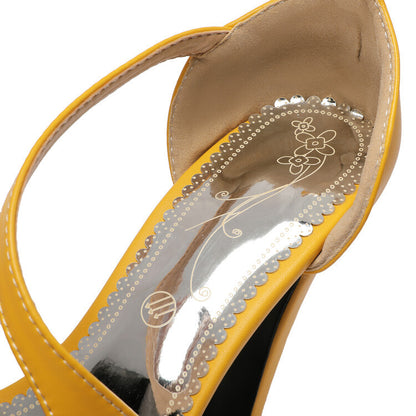 Block Heel Roman Sandals — Women's Open Toe