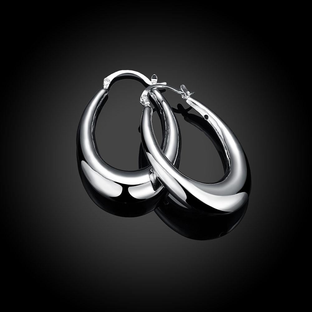 Crescent Moon Silver Earrings — Personalized Minimalist