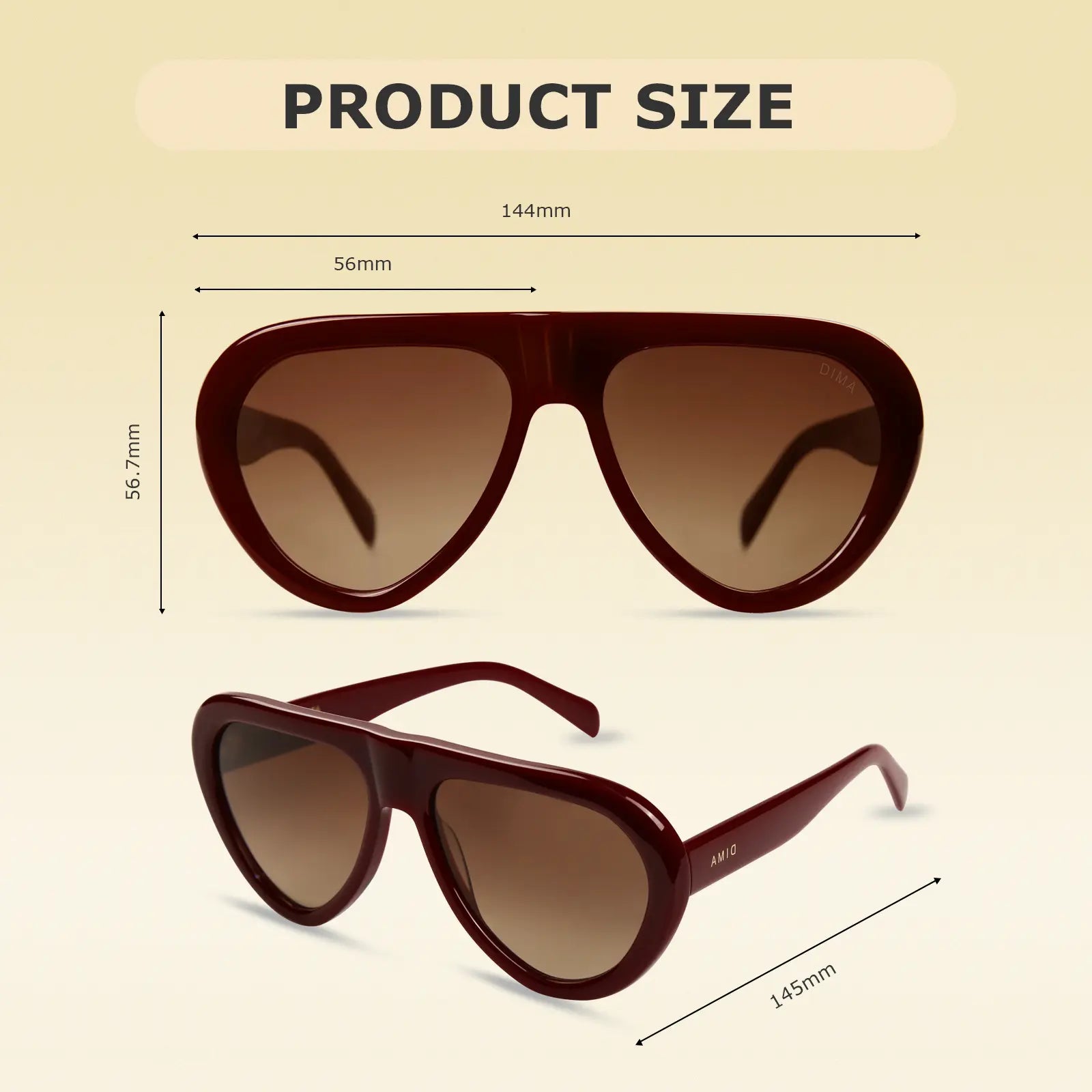 DIMA Aggie Retro Oval Sunglasses – Timeless Unisex Vintage Style, Lightweight Frame, UV400 Protection, Fashionable Everyday Shades for Travel, Streetwear & Outdoor Wear