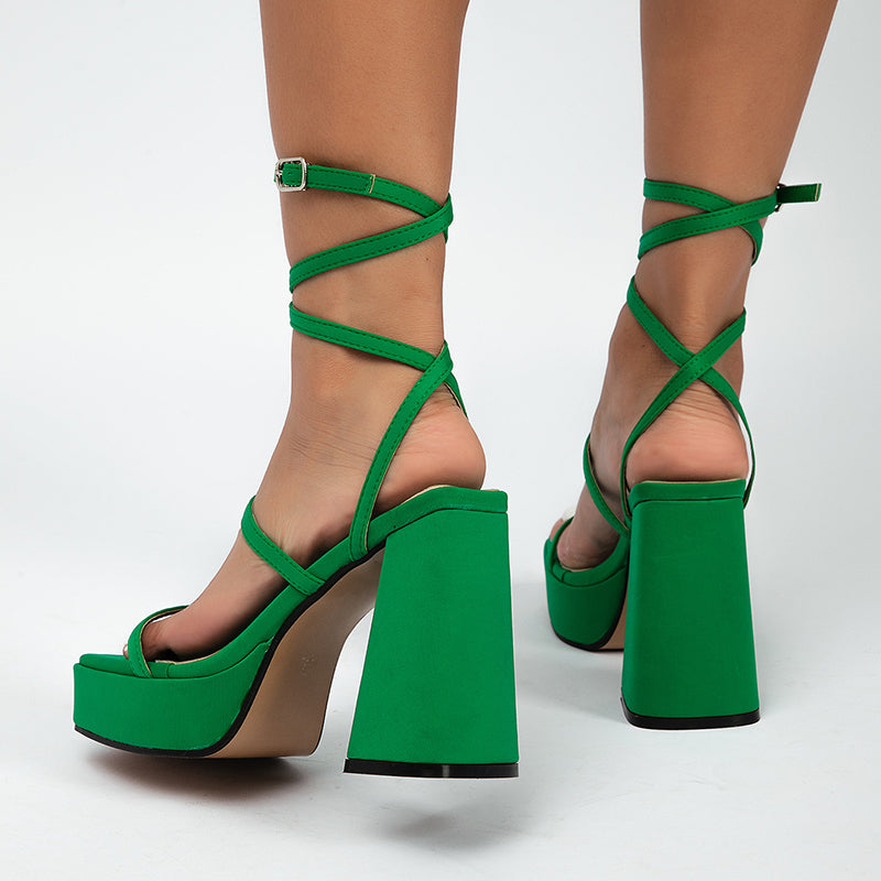 Chunky Heel Strap Sandals — Women's Summer Pumps